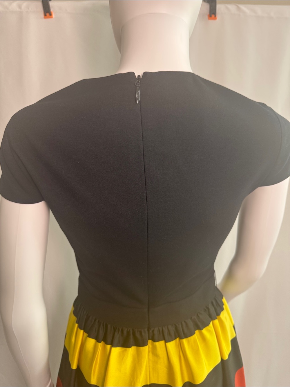 Ted Baker Black Dress with Yellow, Red, Green & Pink Striped Skirt - Picture 11 of 13